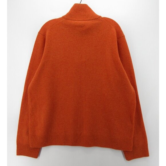 J Crew Sweater Large Lambs Wool 1/4 Zip Pullover Preppy Mock Neck - Picture 6 of 9